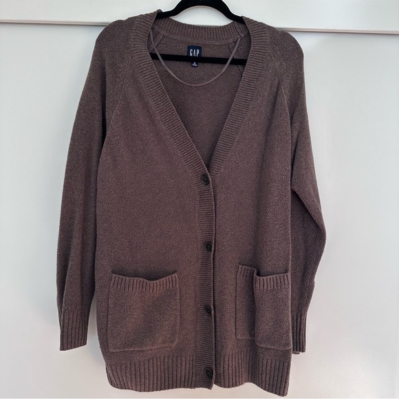 GAP Women's Taupe Cashsoft Cardigan Sweater - Picture 1 of 5